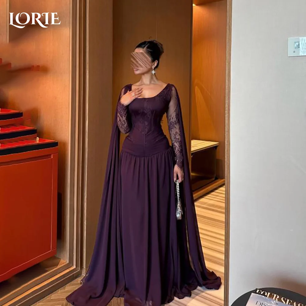 LORIE 2026 Elegant Long Sleeve Mermaid Lace Party Gowns A-Line Formal Dresses Long Burgundy Sexy Arabia Customzied Prom Dress
LORIE 2026 Elegant Long Sleeve Mermaid Lace Party Gowns A-Line Formal Dresses Long Burgundy Sexy Arabia Customzied Prom Dress