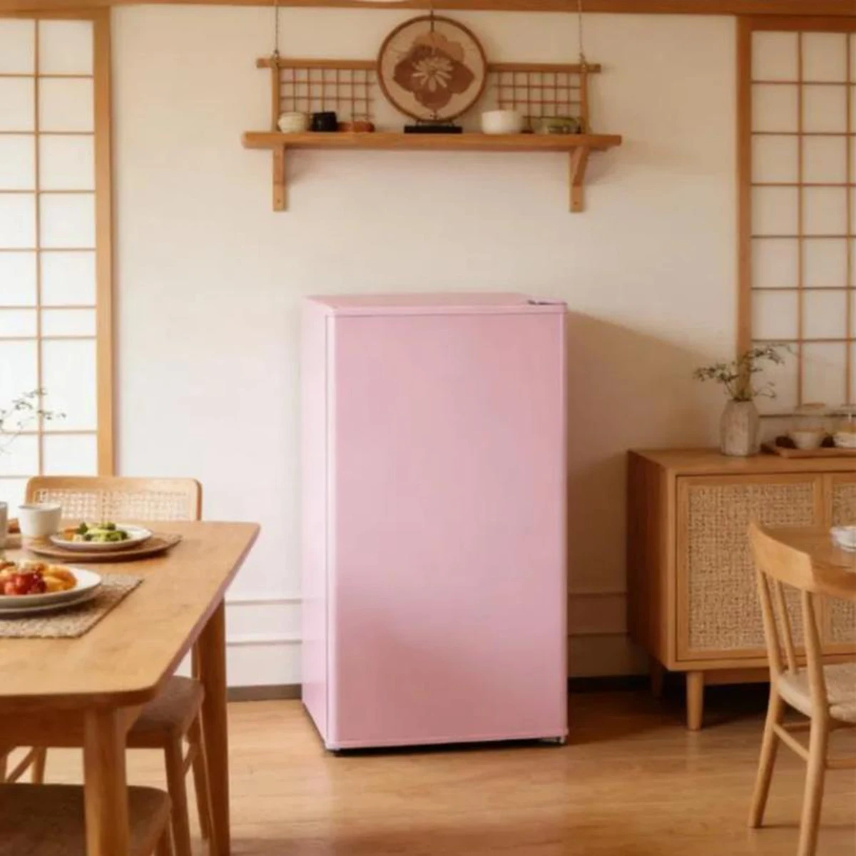 3.2 Cu.Ft Pink Mini Fridge with Freezer, Compact Refrigerator with Adjustable Shelves, Reversible Door for Dorm Apartment Office
3.2 Cu.Ft Pink Mini Fridge with Freezer, Compact Refrigerator with Adjustable Shelves, Reversible Door for Dorm Apartment Office