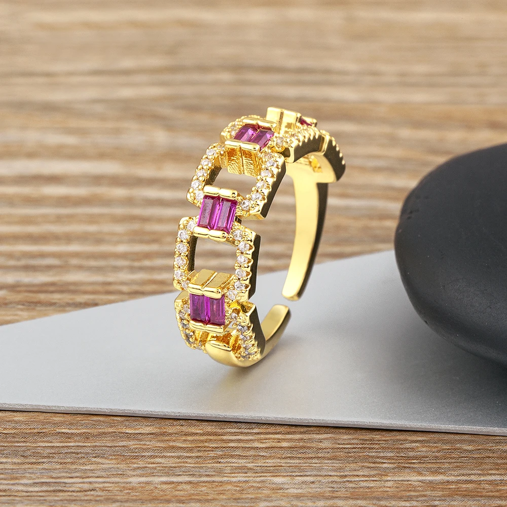 AIBEF Luxury Design Shiny Jewelry Copper Cube Zirconia Opening Adjustable Women Ring Banquet Party Birthday Gift Girls
AIBEF Luxury Design Shiny Jewelry Copper Cube Zirconia Opening Adjustable Women Ring Banquet Party Birthday Gift Girls