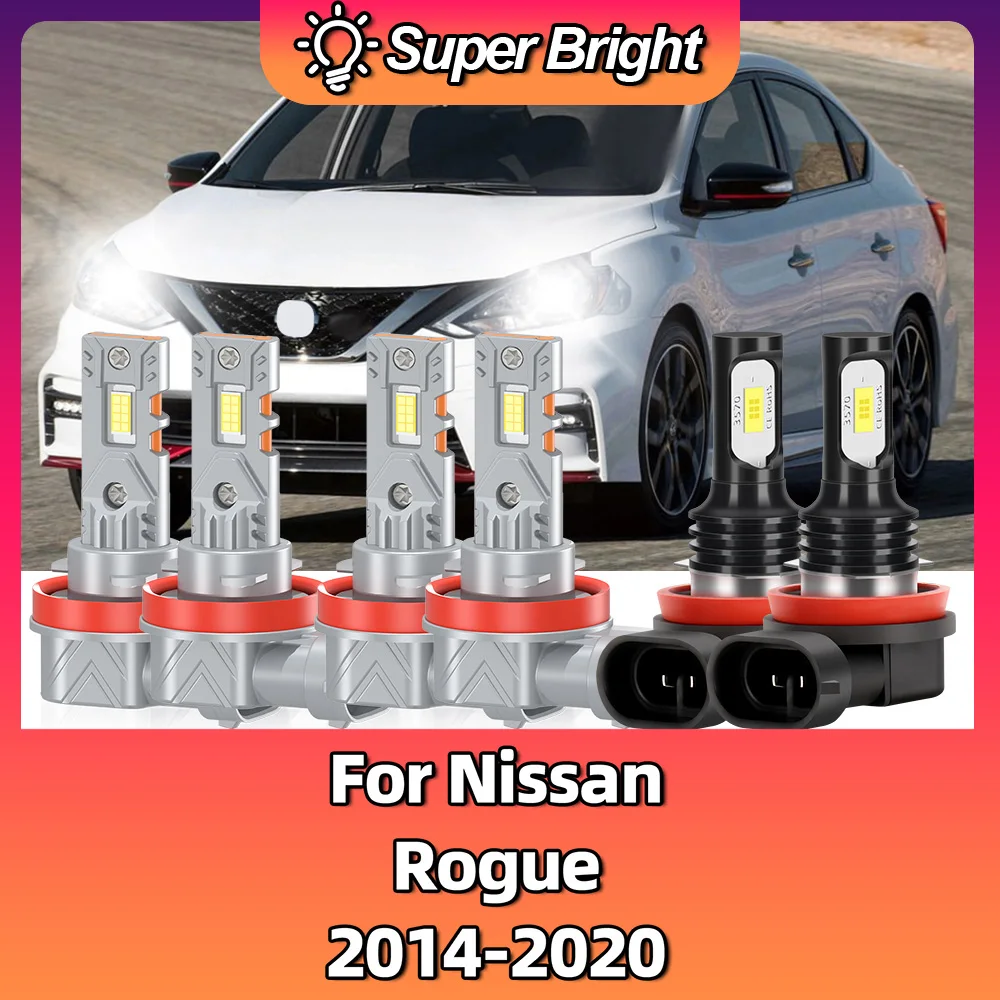 Super Bright LED Light Bulb LED Headlight Mini Size 30000LM 6000K White For Nissan Rogue 2014-2020 Fog lights Lamp 2/6PCS
Super Bright LED Light Bulb LED Headlight Mini Size 30000LM 6000K White For Nissan Rogue 2014-2020 Fog lights Lamp 2/6PCS
