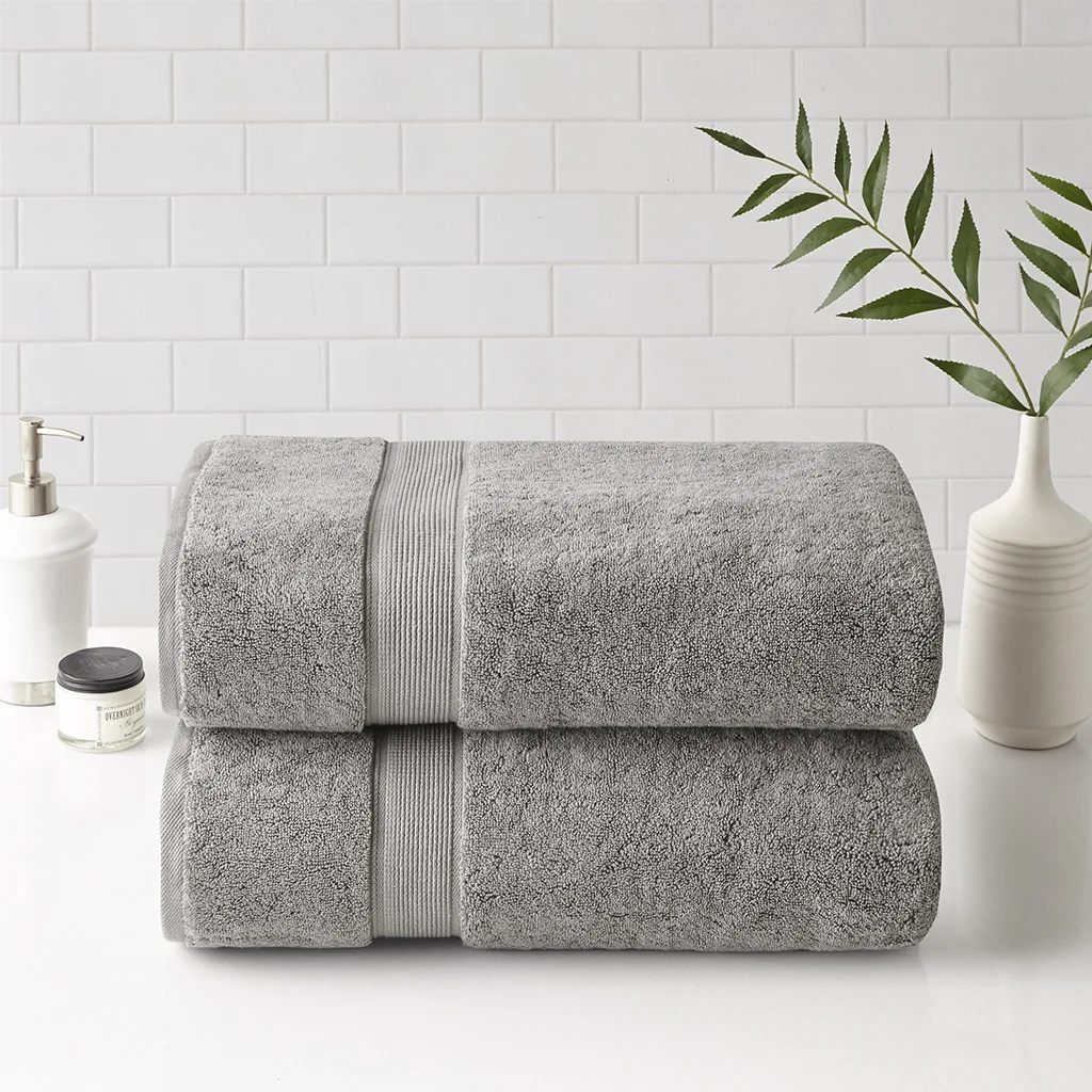 100% Cotton Bath Sheet Antimicrobial 2 Piece Set (Silver + Cotton)"
100% Cotton Bath Sheet Antimicrobial 2 Piece Set (Silver + Cotton)"