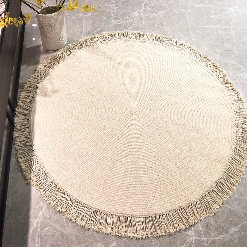 Handmade Wool Round Rug Carpets For Living Room Solid Color Tassel Home Decor Bedroom Kid Room Floor Rug Salon Woven Floor Mat
Handmade Wool Round Rug Carpets For Living Room Solid Color Tassel Home Decor Bedroom Kid Room Floor Rug Salon Woven Floor Mat
