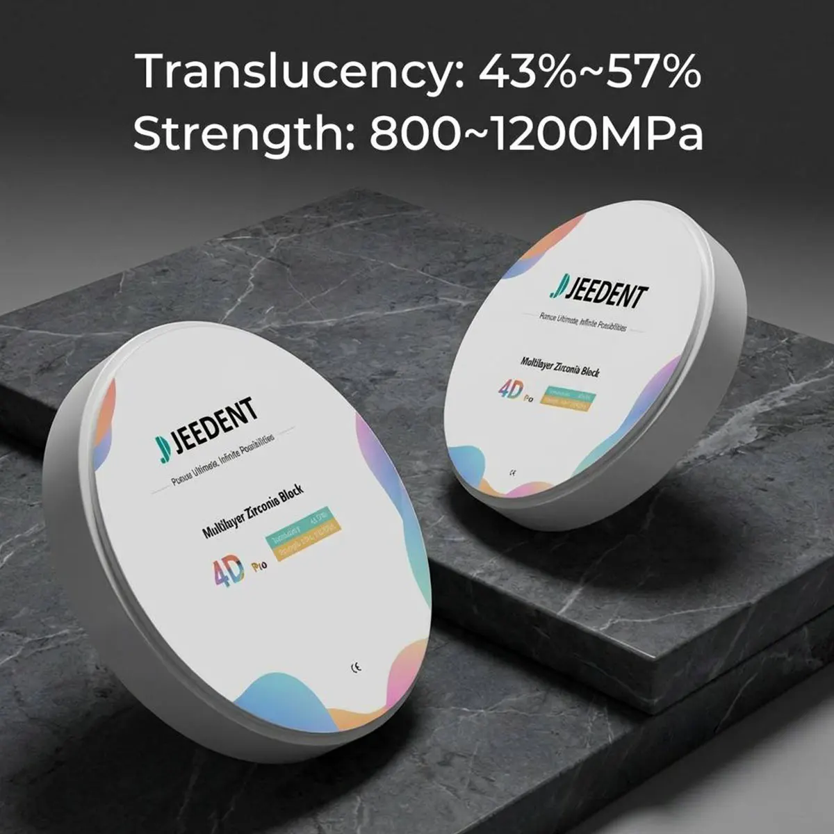 JEEDENT 4D Pro Multilayer Zirconia Disc 98mm HT LT High Translucency Pre-shaded Dental Zirconia Block for Lab CADCAM Open System
JEEDENT 4D Pro Multilayer Zirconia Disc 98mm HT LT High Translucency Pre-shaded Dental Zirconia Block for Lab CADCAM Open System