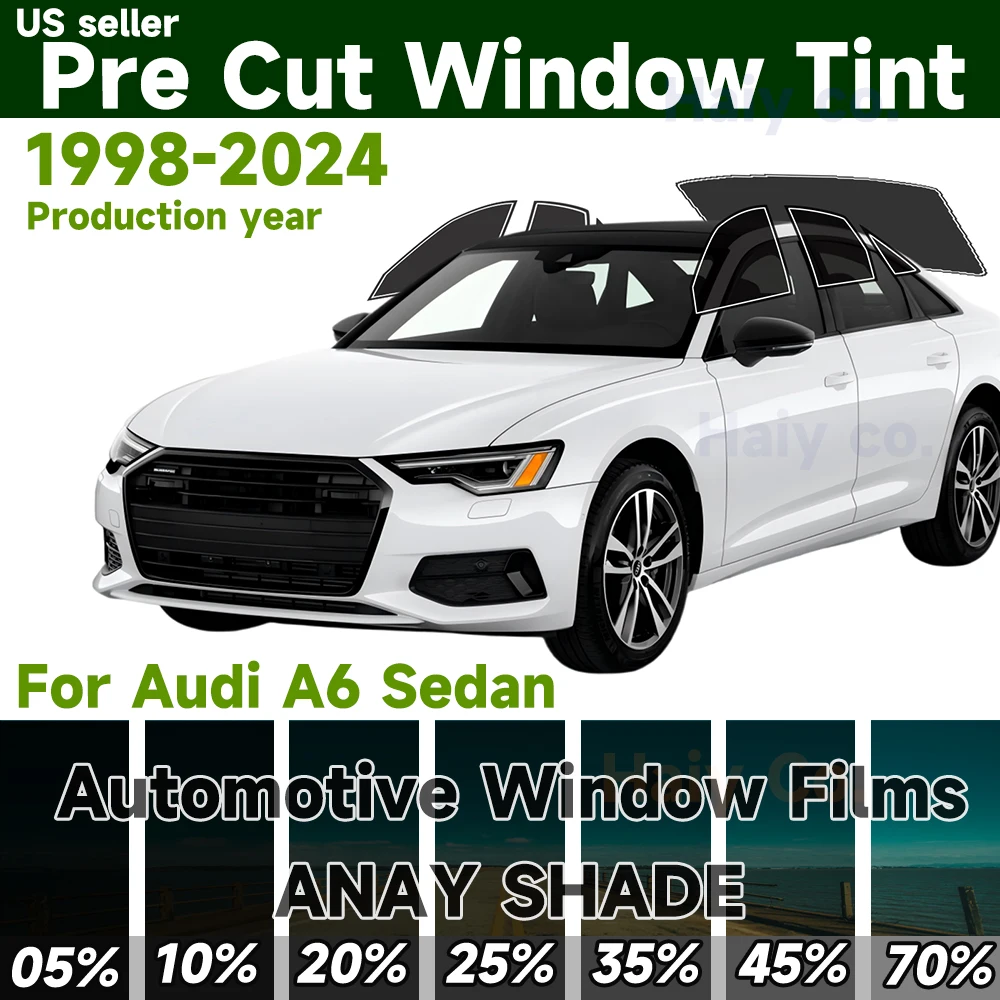 Предварительно нарезанная тонировочная пленка для окон автомобиля Audi A6 Sedan 1998-2024, двухслойная, блокирующая УФ-излучение и тепло, защитная пленка для конфиденциальности
Предварительно нарезанная тонировочная пленка для окон автомобиля Audi A6 Sedan 1998-2024, двухслойная, блокирующая УФ-излучение и тепло, защитная пленка для конфиденциальности