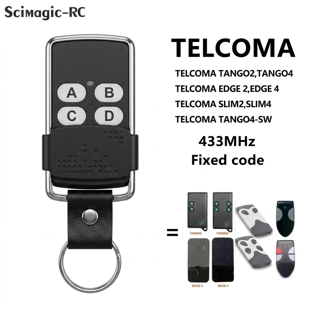 Дубликат пульта дистанционного управления TELCOMA EDGE2 EDGE4 TANGO2 TANGO4 2N 4N 2SW 4SW 2/4 SLIM для гаражных ворот, 433.92 МГц, фиксированный код
Дубликат пульта дистанционного управления TELCOMA EDGE2 EDGE4 TANGO2 TANGO4 2N 4N 2SW 4SW 2/4 SLIM для гаражных ворот, 433.92 МГц, фиксированный код