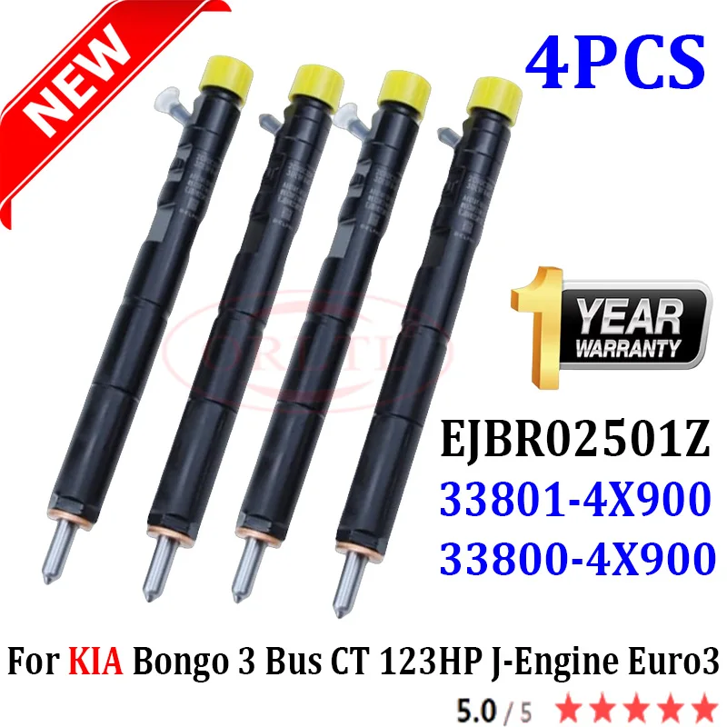 4 PCS EJBR02501Z 33801-4X900 Euro 3 Diesel Fuel Injector Auto Parts 338014X900 For Delphi KIA Bongo Frontier Pregio 33801 4X900
4 PCS EJBR02501Z 33801-4X900 Euro 3 Diesel Fuel Injector Auto Parts 338014X900 For Delphi KIA Bongo Frontier Pregio 33801 4X900