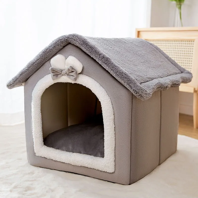 Enclosed Cat House Winter Warm Small Pet Plush Sleeping Nest Basket Removable Washable Soft Pet Bed Dog House Indoor Cat Bed
Enclosed Cat House Winter Warm Small Pet Plush Sleeping Nest Basket Removable Washable Soft Pet Bed Dog House Indoor Cat Bed