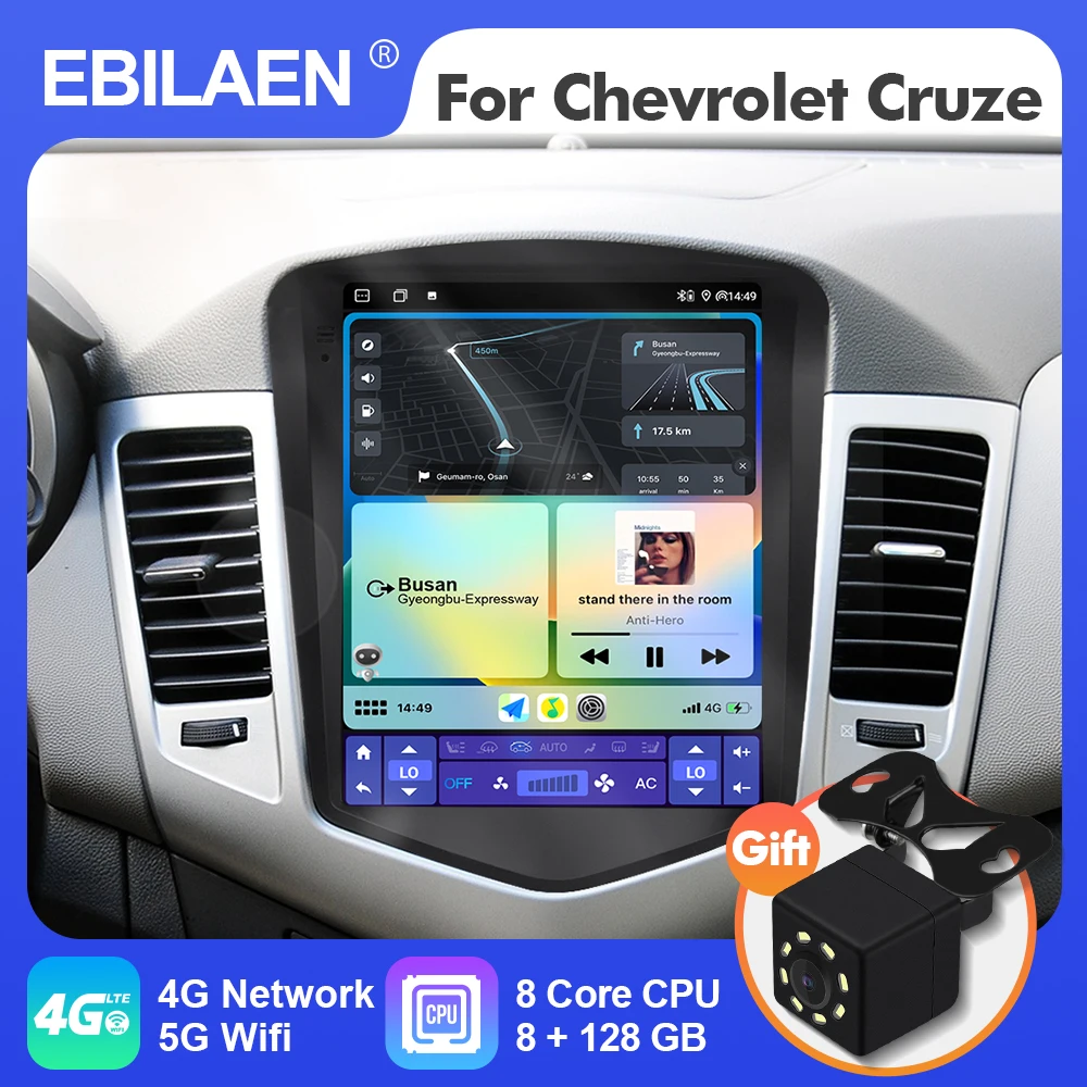 EBILAEN Android 12 Tesla Style автомобильный радиоприемник мультимедийный плеер для Chevrolet Cruze J300 2008-2012 навигация Carplay 4G 2Din
EBILAEN Android 12 Tesla Style автомобильный радиоприемник мультимедийный плеер для Chevrolet Cruze J300 2008-2012 навигация Carplay 4G 2Din