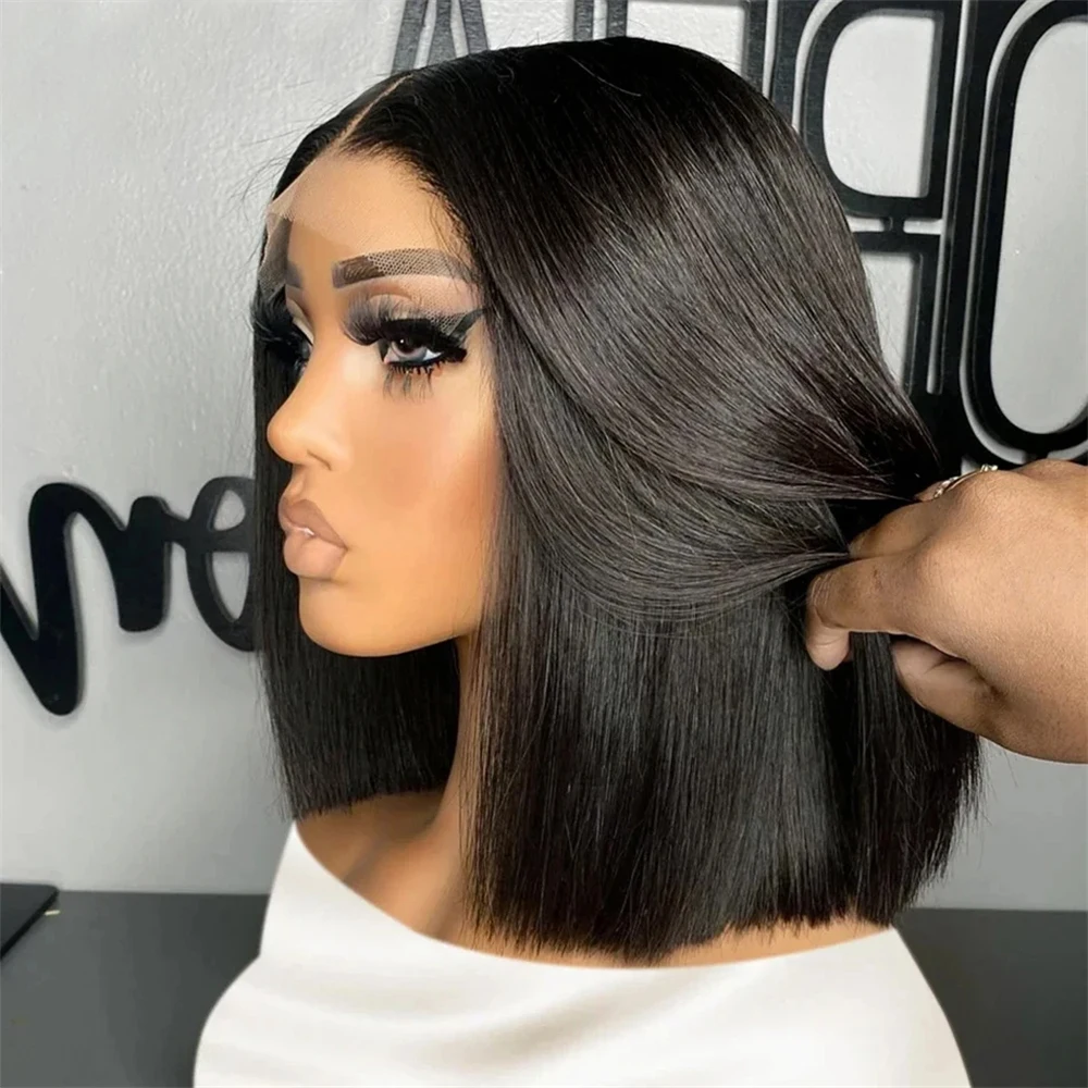 Bone Straight Short Bob Wig 13x4 Lace Frontal Human Hair Brazilian Transparent Lace Front 4x4 Closure Cheap Bob Wigs For Women
Bone Straight Short Bob Wig 13x4 Lace Frontal Human Hair Brazilian Transparent Lace Front 4x4 Closure Cheap Bob Wigs For Women