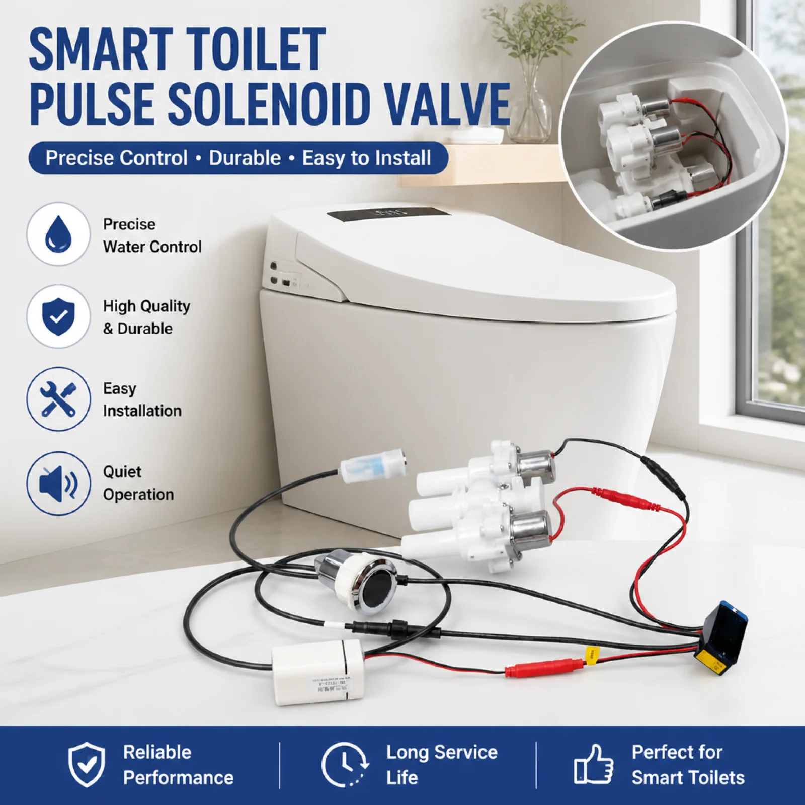 Smart Toilet Electronic Infrared Flush Control System Wired Flusher Kit Advanced Home Automation Toilet Flusher
Smart Toilet Electronic Infrared Flush Control System Wired Flusher Kit Advanced Home Automation Toilet Flusher