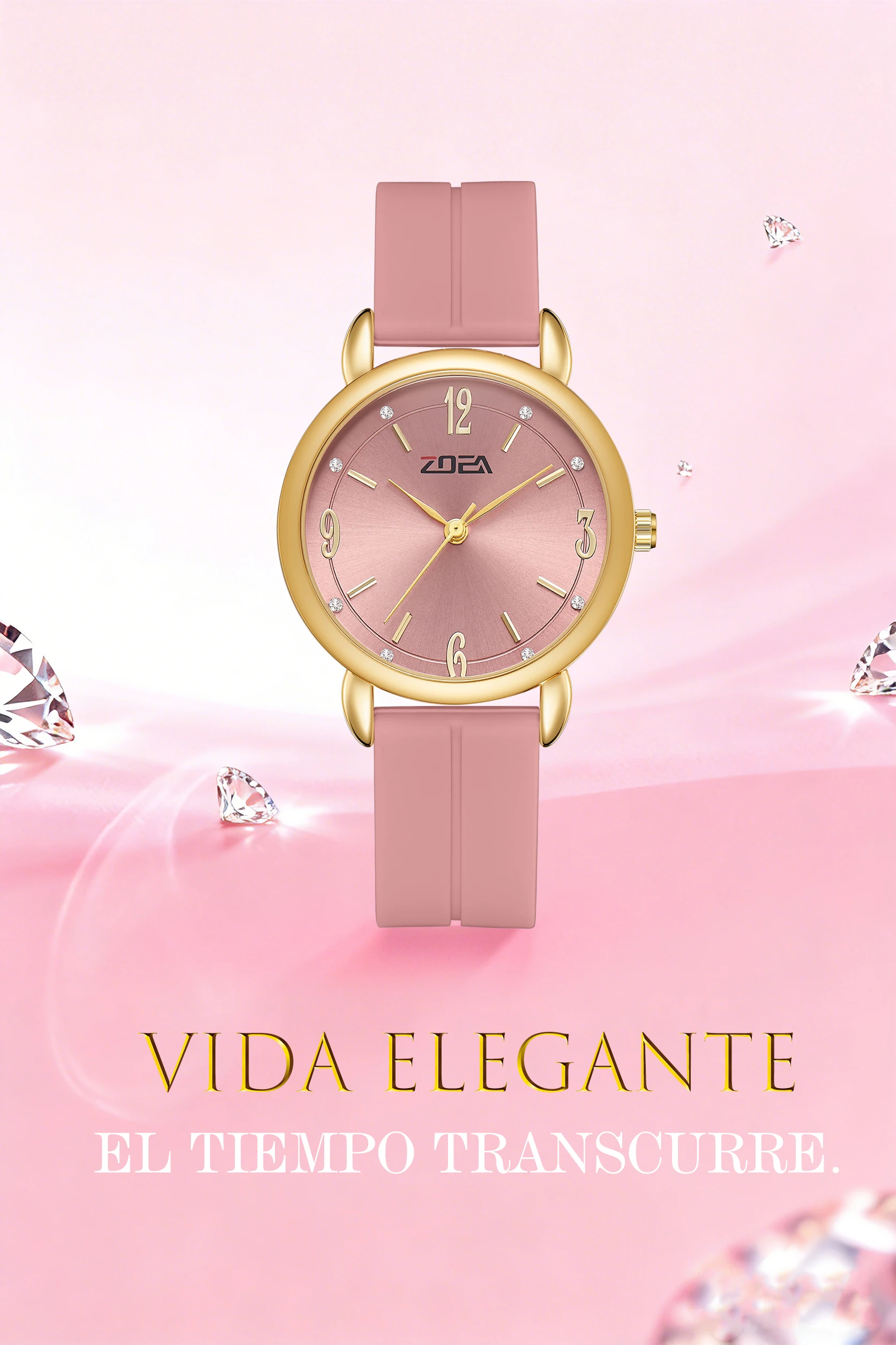 ZOEA EM1352 Fashion Silicone Women's Watch, Skin-Friendly Material, Flexible and Durable, Multiple Color Options Available
ZOEA EM1352 Fashion Silicone Women's Watch, Skin-Friendly Material, Flexible and Durable, Multiple Color Options Available