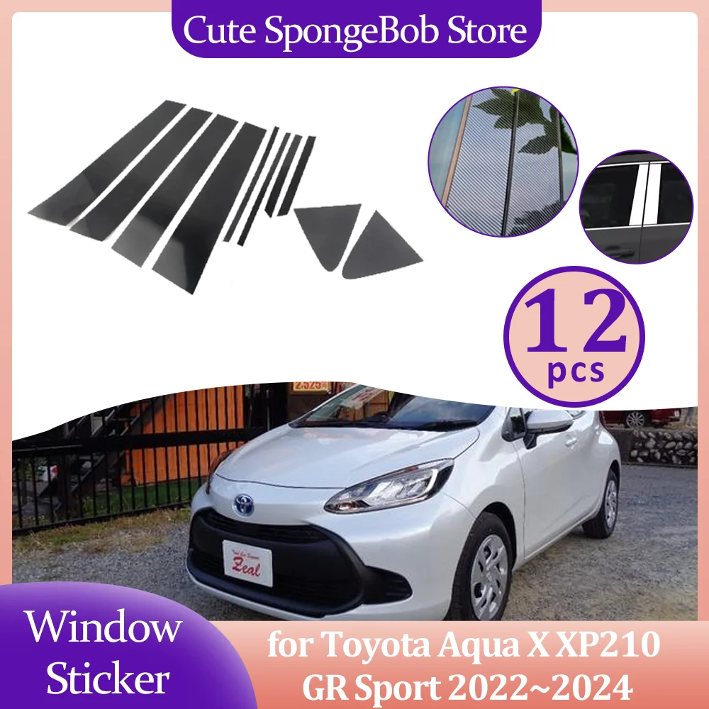 Car Door Window Pillar Sticker for Toyota Aqua X XP210 GR Sport 2022~2024 2023 Posts Trim Covers Glossy Black Decal Accessories
Car Door Window Pillar Sticker for Toyota Aqua X XP210 GR Sport 2022~2024 2023 Posts Trim Covers Glossy Black Decal Accessories