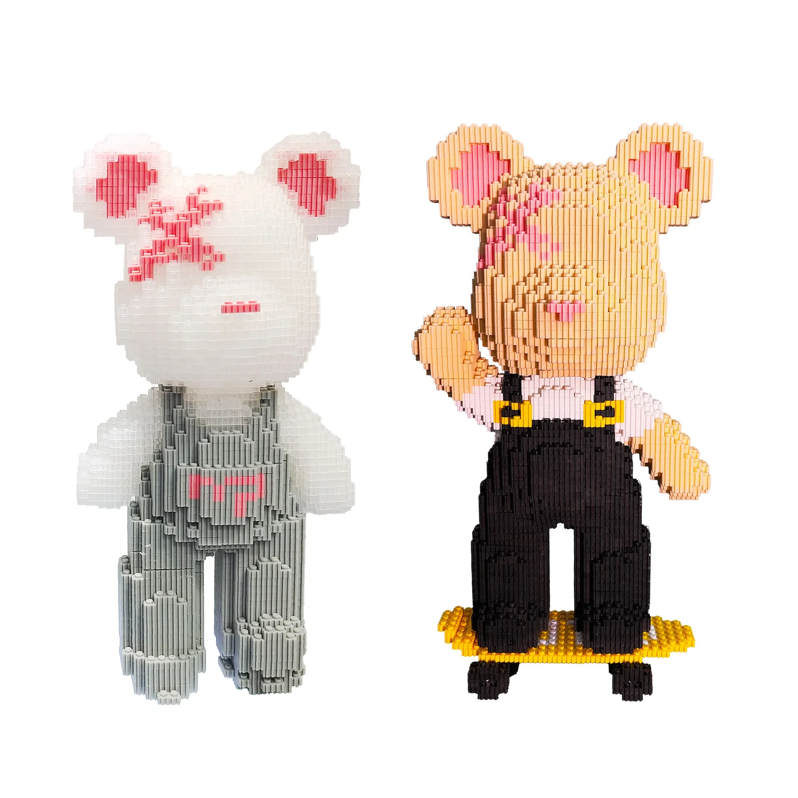 DIY Brick Bear Set – Gray Overalls Bear + Skateboard Bear, 6,000+ Pcs, ABS Building Blocks, Storage Box, Gift for Teens & Adult
DIY Brick Bear Set – Gray Overalls Bear + Skateboard Bear, 6,000+ Pcs, ABS Building Blocks, Storage Box, Gift for Teens & Adult
