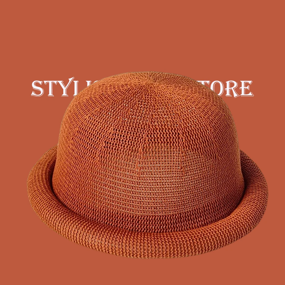 Women's military green knit sun hat breathable rolled-brim cloche hat retro bucket hat suitable for beach trips UV protection
Women's military green knit sun hat breathable rolled-brim cloche hat retro bucket hat suitable for beach trips UV protection