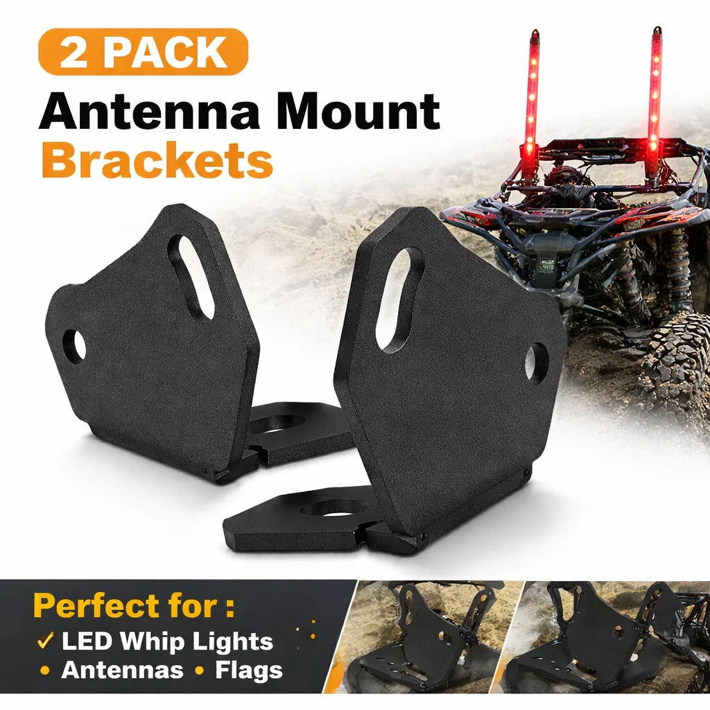 2PCS UTV Rear Pillar Flag Antenna Mount Brackets LED Whip Lights for Can Am Maverick X3 X3 Max Turbo DS RS RR 2017-2021
2PCS UTV Rear Pillar Flag Antenna Mount Brackets LED Whip Lights for Can Am Maverick X3 X3 Max Turbo DS RS RR 2017-2021