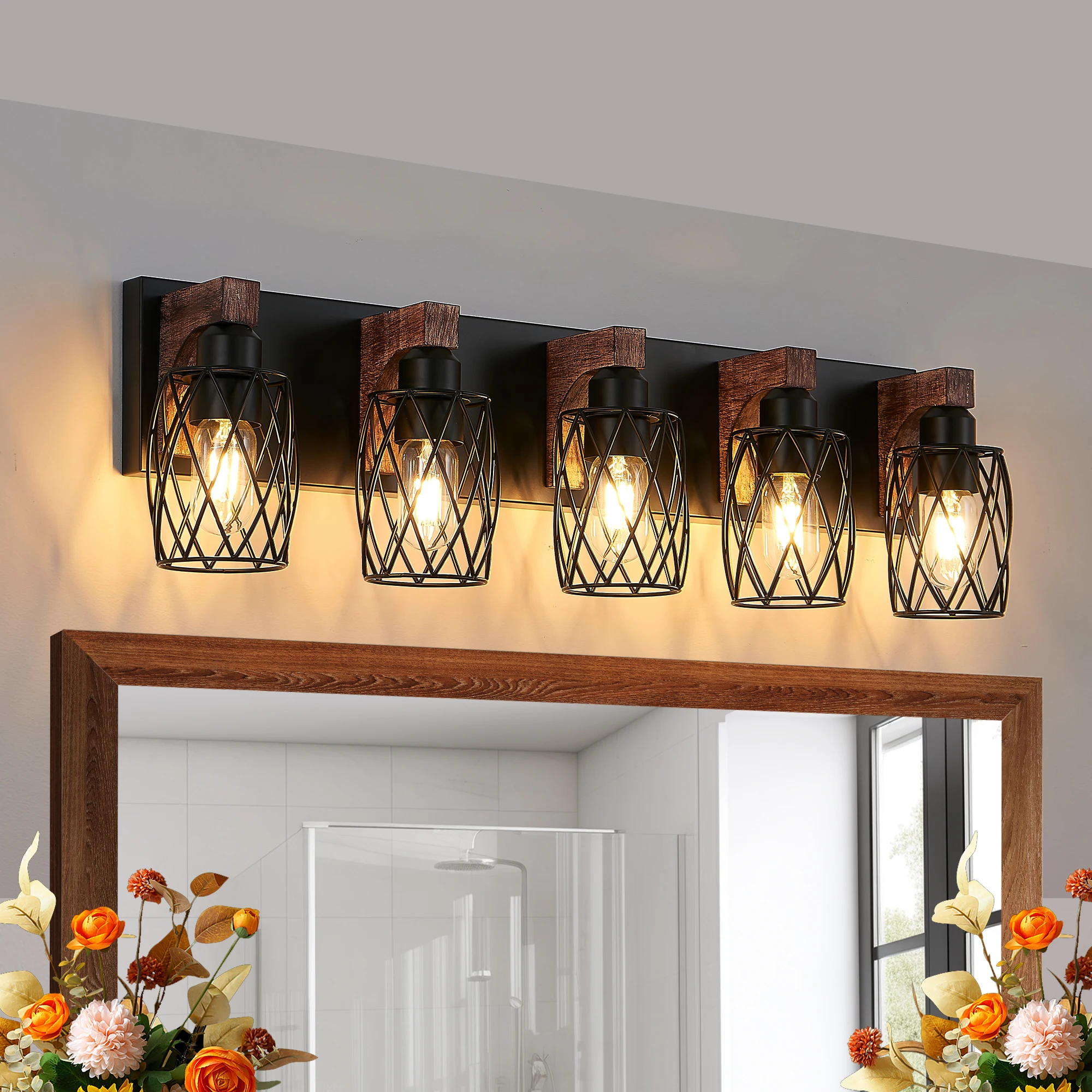 Vanity Wall Light | Black Metal & Walnut Wood | E26 Bulb Socket | Ideal for Bathroom, Hallway, Bedroom, Living Room | No Bulbs
Vanity Wall Light | Black Metal & Walnut Wood | E26 Bulb Socket | Ideal for Bathroom, Hallway, Bedroom, Living Room | No Bulbs