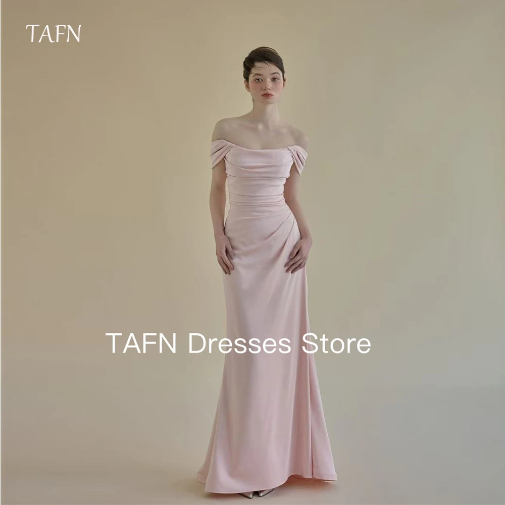 TAFN Elegant Pink Mermaid Evening Dresses Off Shoulder Floor Length Formal Party Customized Floor Length Wedding Party
TAFN Elegant Pink Mermaid Evening Dresses Off Shoulder Floor Length Formal Party Customized Floor Length Wedding Party