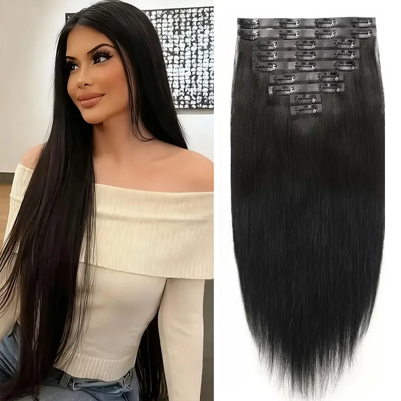PU Natural Bone Straight Clip In Human Hair Extensions 120g 9Pcs Brazilian Remy Raw Clip in Hair Extensions 100% Real Human Hair
PU Natural Bone Straight Clip In Human Hair Extensions 120g 9Pcs Brazilian Remy Raw Clip in Hair Extensions 100% Real Human Hair