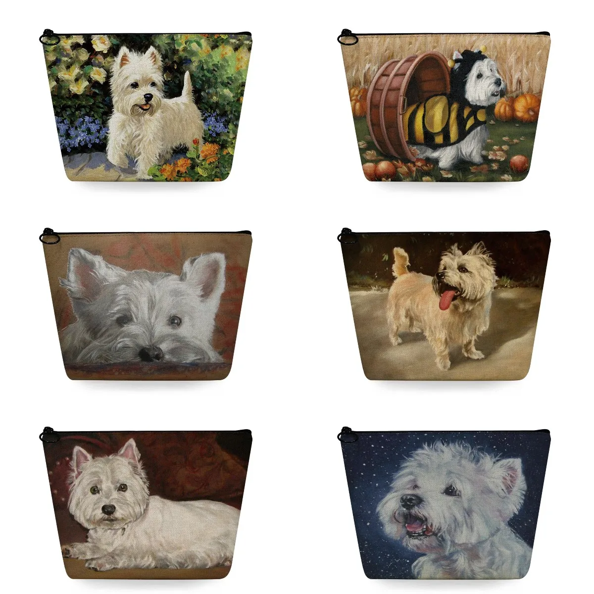 Unique Design Westie Dog Painting Square Women's Cosmetic Bag Gift High Quality Makeup Organizer Cute Animal Travel Toiletry Bag
Unique Design Westie Dog Painting Square Women's Cosmetic Bag Gift High Quality Makeup Organizer Cute Animal Travel Toiletry Bag