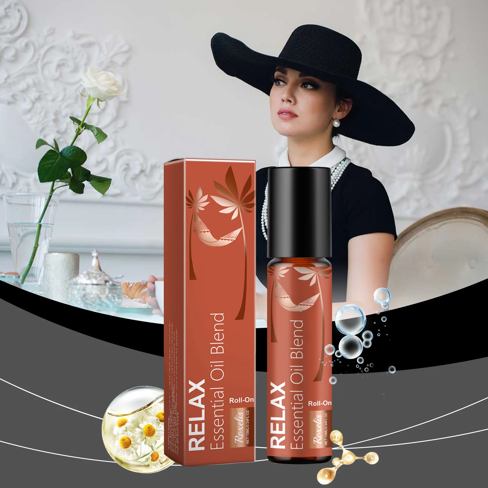 Roxelis 10ml Chamomile Ball Perfume Essential Oil Fresh Light Fragrance Chamomile Scent Soothe Mood Elegant Roller Ball Perfume
Roxelis 10ml Chamomile Ball Perfume Essential Oil Fresh Light Fragrance Chamomile Scent Soothe Mood Elegant Roller Ball Perfume