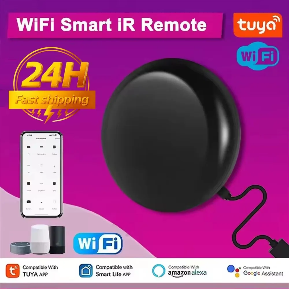 Tuya WiFi Smart IR Remote Control Tuya Smart Home Remote Controller for TV DVD Air Conditioner AUD Works with Alexa Google Home
Tuya WiFi Smart IR Remote Control Tuya Smart Home Remote Controller for TV DVD Air Conditioner AUD Works with Alexa Google Home