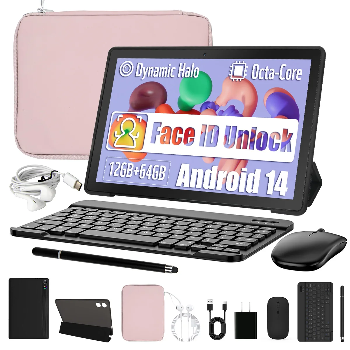 A10L 10 Inch Tablet Android 14 12GB RAM 64GB ROM 1TB Expand WiFi6 Face Unlock HD IPS Screen Keyboard Mouse Stylus With Pick Bag
A10L 10 Inch Tablet Android 14 12GB RAM 64GB ROM 1TB Expand WiFi6 Face Unlock HD IPS Screen Keyboard Mouse Stylus With Pick Bag