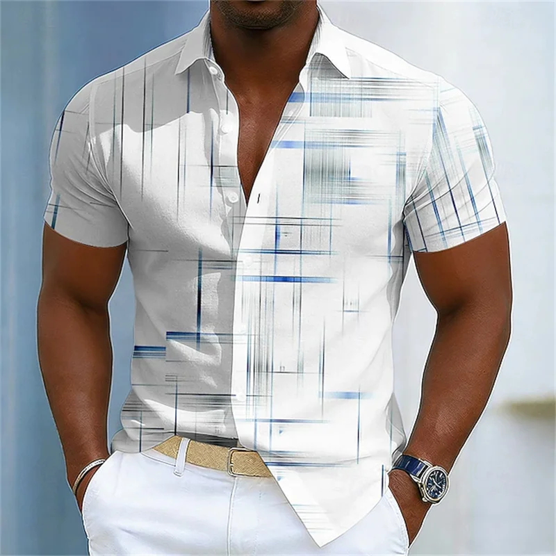 Men's geometric abstract art shirt, casual everyday outdoor vacation shirt, blue, black, white, red, purple
Men's geometric abstract art shirt, casual everyday outdoor vacation shirt, blue, black, white, red, purple