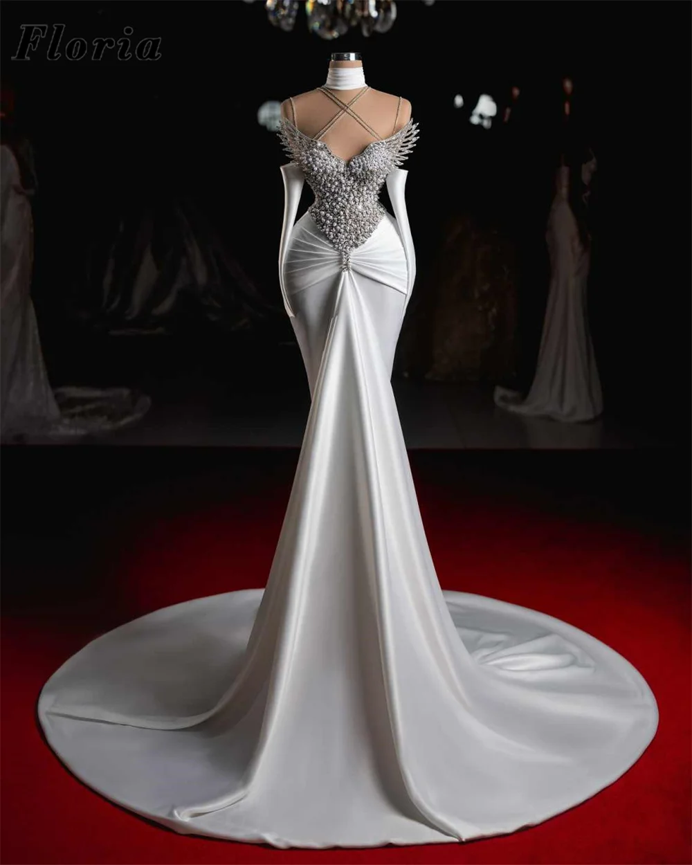 Элегантные белые атласные платья русалки для выпускного вечера с бисером на тонких бретельках и кристаллами, платья для дня рождения, коктейльное вечернее платье по индивидуальному заказу
Элегантные белые атласные платья русалки для выпускного вечера с бисером на тонких бретельках и кристаллами, платья для дня рождения, коктейльное вечернее платье по индивидуальному заказу