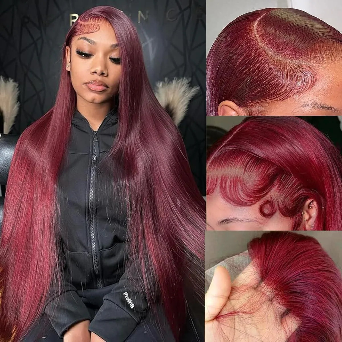 99J Burgundy 13X6 HD Lace Frontal Wigs Human Hair Pre Plucked 13x4 HD Straight Human Hair Wigs Brazilian Colored Wigs For Women
99J Burgundy 13X6 HD Lace Frontal Wigs Human Hair Pre Plucked 13x4 HD Straight Human Hair Wigs Brazilian Colored Wigs For Women