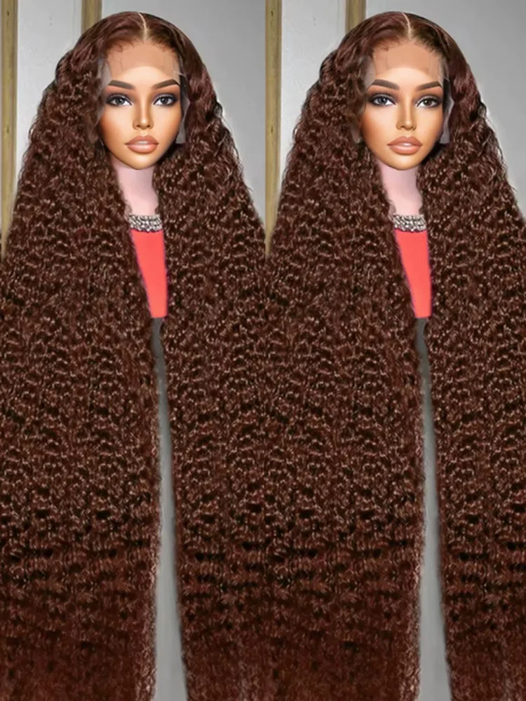 Chocolate Brown Wigs Human Hair 13x6 HD Lace Front Wigs 30 40 Inch Curly Deep Wave 13x4 Lace Frontal Wig For Women 250 Density
Chocolate Brown Wigs Human Hair 13x6 HD Lace Front Wigs 30 40 Inch Curly Deep Wave 13x4 Lace Frontal Wig For Women 250 Density