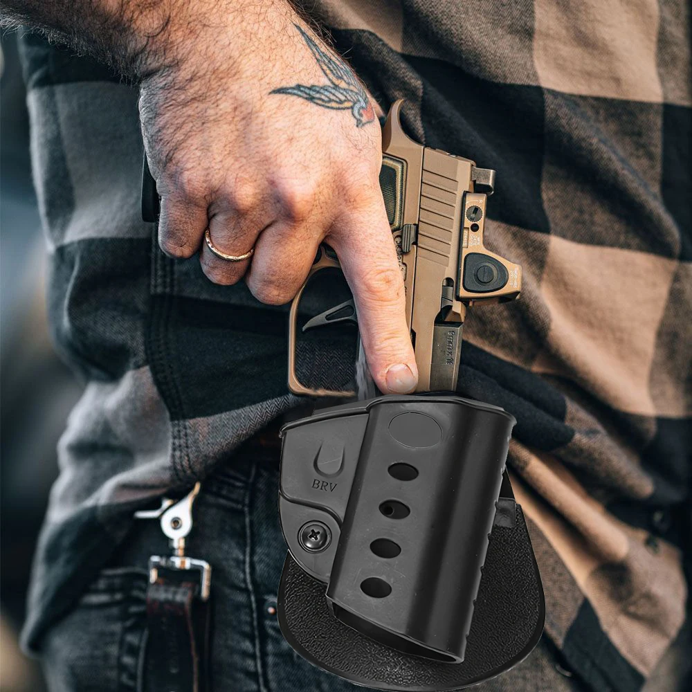 BRV/M92 Tactical Pistol Holster 6909 Double Magazine Holder Belt Magazine Pouch Right Handed
BRV/M92 Tactical Pistol Holster 6909 Double Magazine Holder Belt Magazine Pouch Right Handed