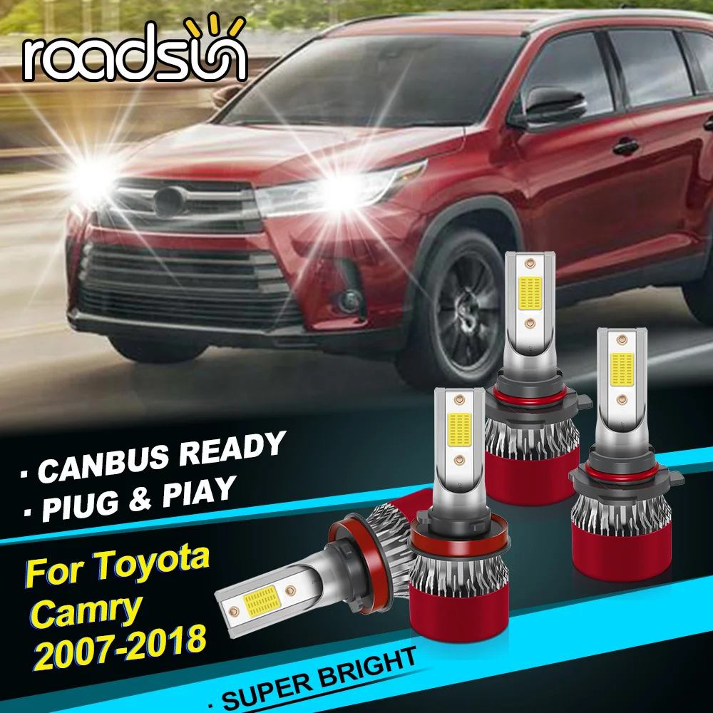 4PCS 9005 H11 LED Headlights For Toyota Camry 2007-2018 Canbus Ready Plug&Play 9005 H11 Hight Low Beam Car Bulbs
4PCS 9005 H11 LED Headlights For Toyota Camry 2007-2018 Canbus Ready Plug&Play 9005 H11 Hight Low Beam Car Bulbs