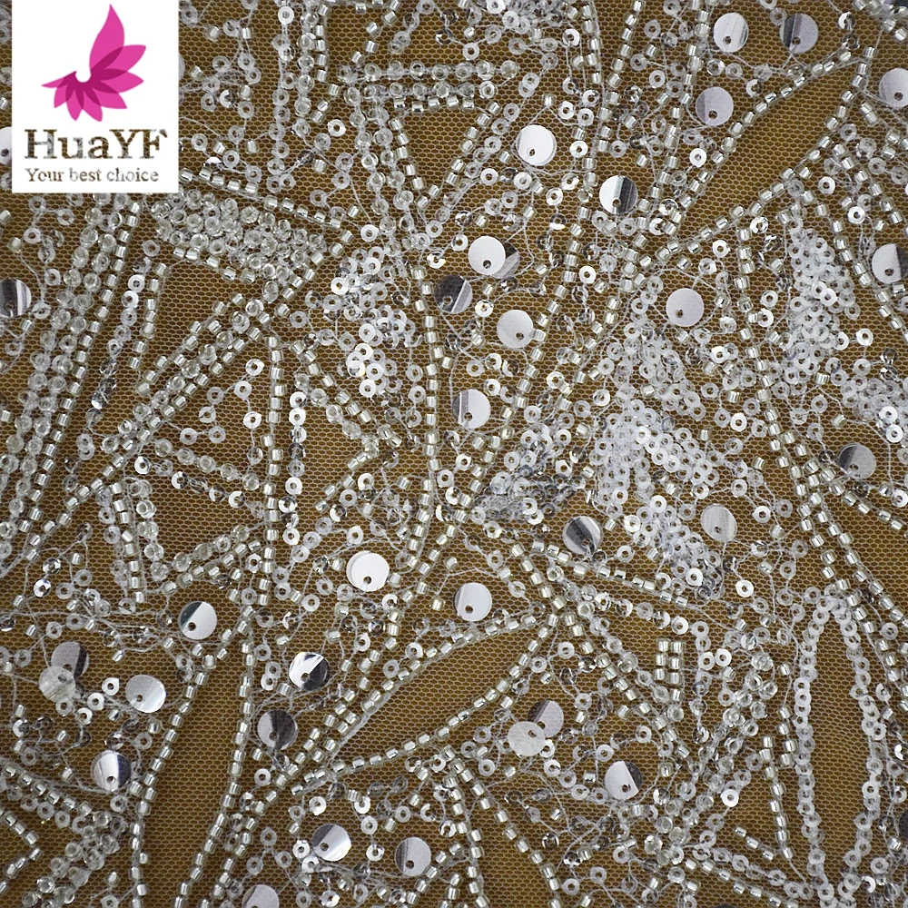 1 Yard New Arrival African Nigerian Shiny Sequins Beaded Lace Evening Party Wedding Dress Fabric HY2091-2
1 Yard New Arrival African Nigerian Shiny Sequins Beaded Lace Evening Party Wedding Dress Fabric HY2091-2