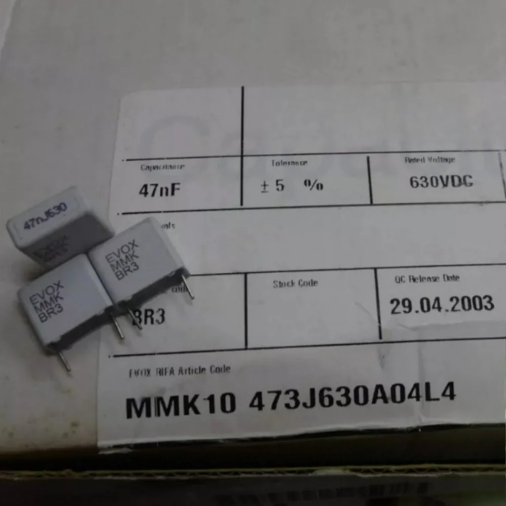 10pcs/lot RIFA MMK10 0.047uf 630V 47nF 473 J Brand New 10mm Film Capacitor
10pcs/lot RIFA MMK10 0.047uf 630V 47nF 473 J Brand New 10mm Film Capacitor