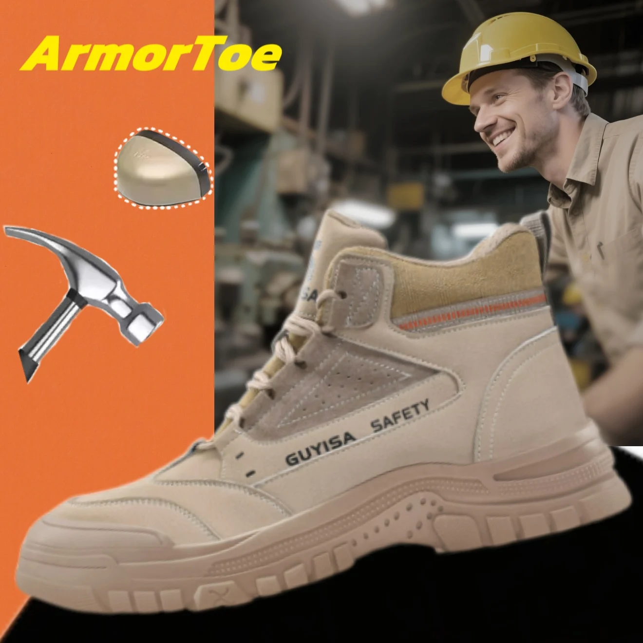 ArmorToe Four Seasons Steel Head Safety Shoes Anti-smash Anti-stabbing Work Shoes Comfortable Wear-resistant #Armor2582
ArmorToe Four Seasons Steel Head Safety Shoes Anti-smash Anti-stabbing Work Shoes Comfortable Wear-resistant #Armor2582