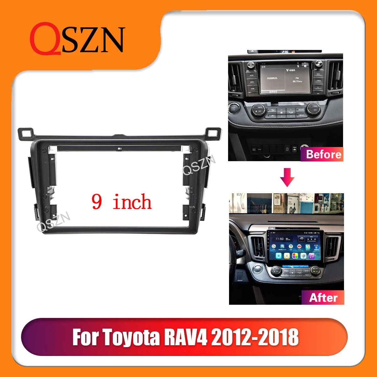 9-дюймовый автомобильный адаптер для рамы для Toyota RAV4 2012-2018, ручная установка AC/авто, DVD, стереопанель, комплект для установки на приборную панель 2 Din
9-дюймовый автомобильный адаптер для рамы для Toyota RAV4 2012-2018, ручная установка AC/авто, DVD, стереопанель, комплект для установки на приборную панель 2 Din