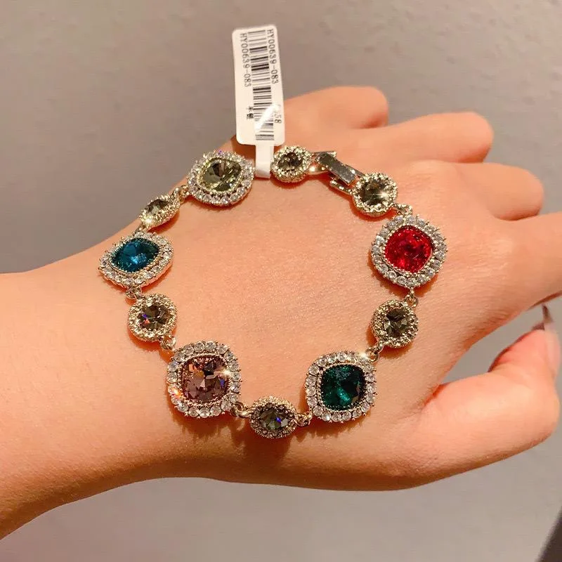 Luxury Multicolor Crystal Charm Bracelet for Women 
Luxury Multicolor Crystal Charm Bracelet for Women