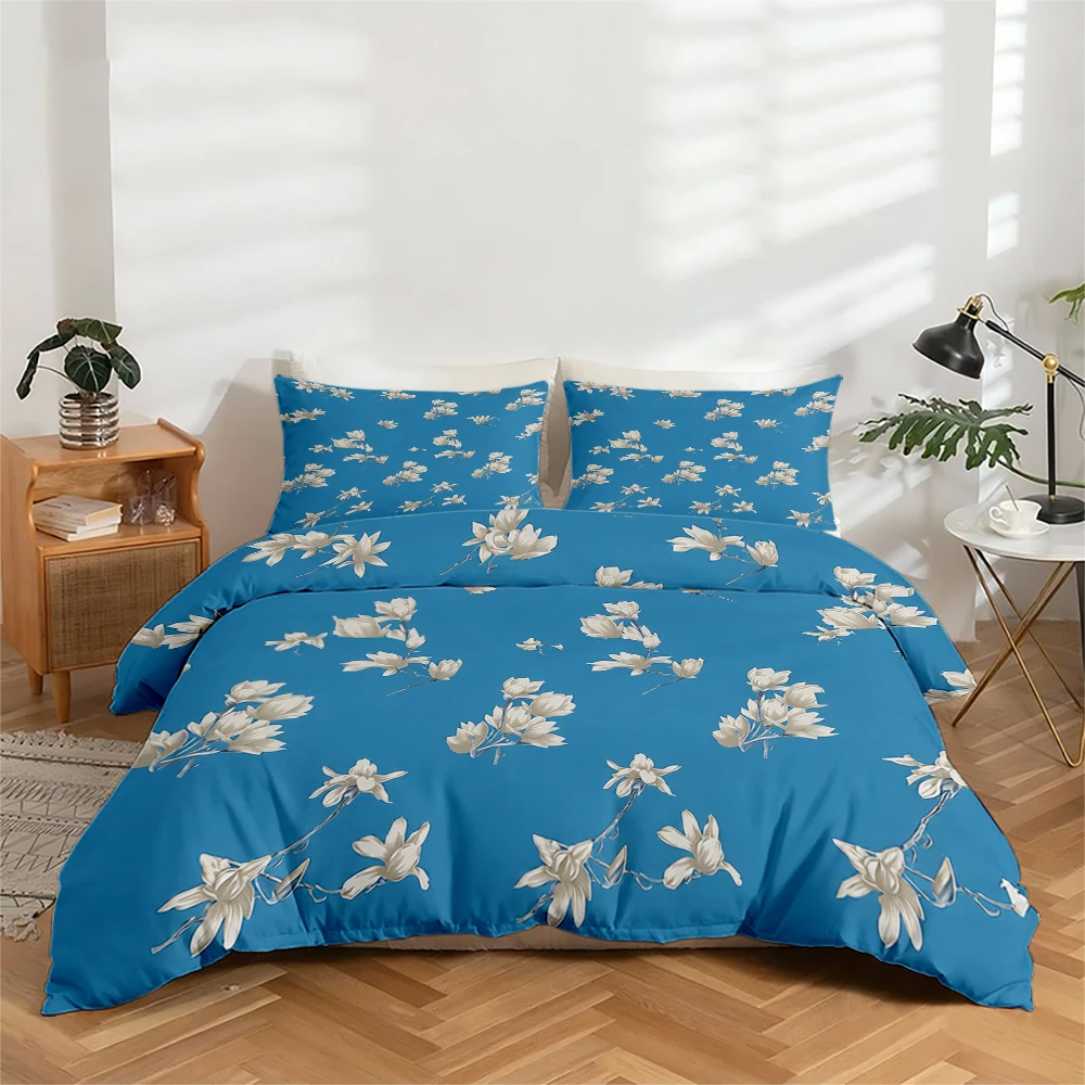 High-Definition Digital Printed Bedding Set, Magnolia Flower Pattern Duvet Cover Set, Large Floral Print Duvet Cover Set, Includes 1 Duvet Cover + 2 Pillowcases, Suitable for Bedroom, Guest Room, Home Decoration, Polyester Fiber Duvet Cover + Pillowcase T
High-Definition Digital Printed Bedding Set, Magnolia Flower Pattern Duvet Cover Set, Large Floral Print Duvet Cover Set, Includes 1 Duvet Cover + 2 Pillowcases, Suitable for Bedroom, Guest Room, Home Decoration, Polyester Fiber Duvet Cover + Pillowcase T