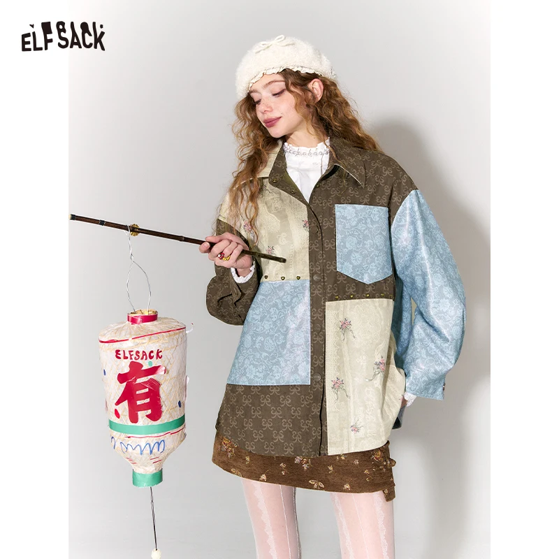 ELFSACK 2026 Vintage Floral Jacquard Jacket Women, PU Leather & Suede Coat, Retro Casual Autumn Winter Top
ELFSACK 2026 Vintage Floral Jacquard Jacket Women, PU Leather & Suede Coat, Retro Casual Autumn Winter Top