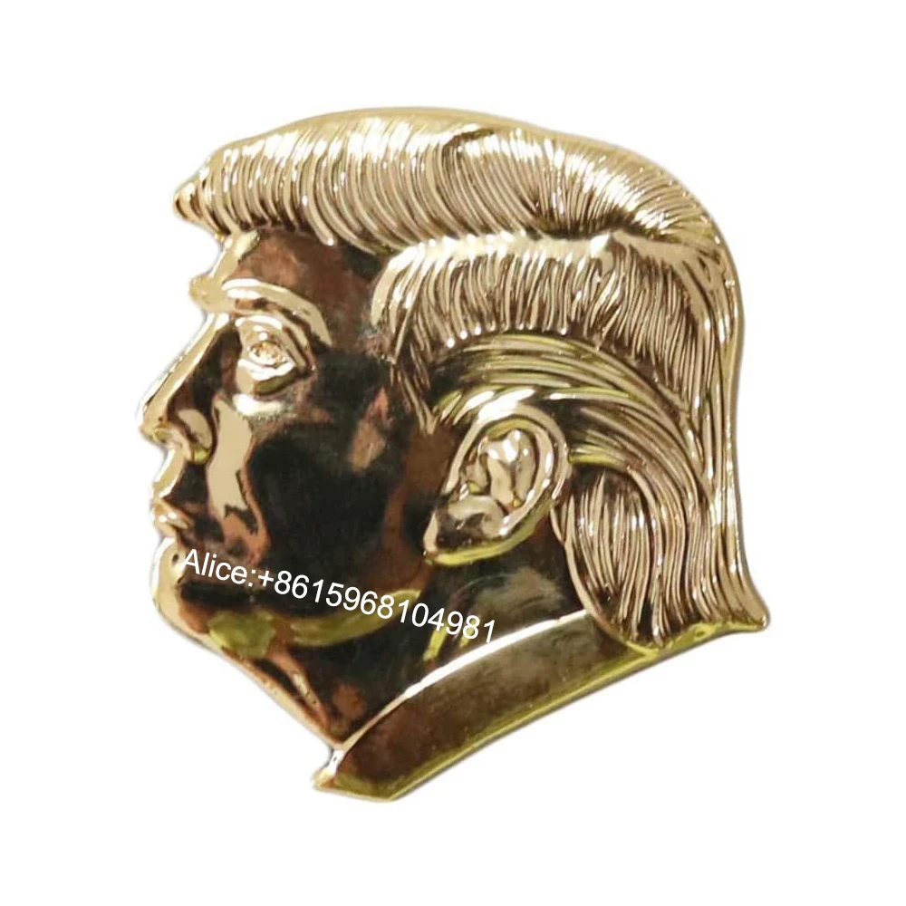 Wholesale USA President Donald Trump 2024 Trump Head Gold Metal Brooch Fashion Badge For Supporter Gift
Wholesale USA President Donald Trump 2024 Trump Head Gold Metal Brooch Fashion Badge For Supporter Gift