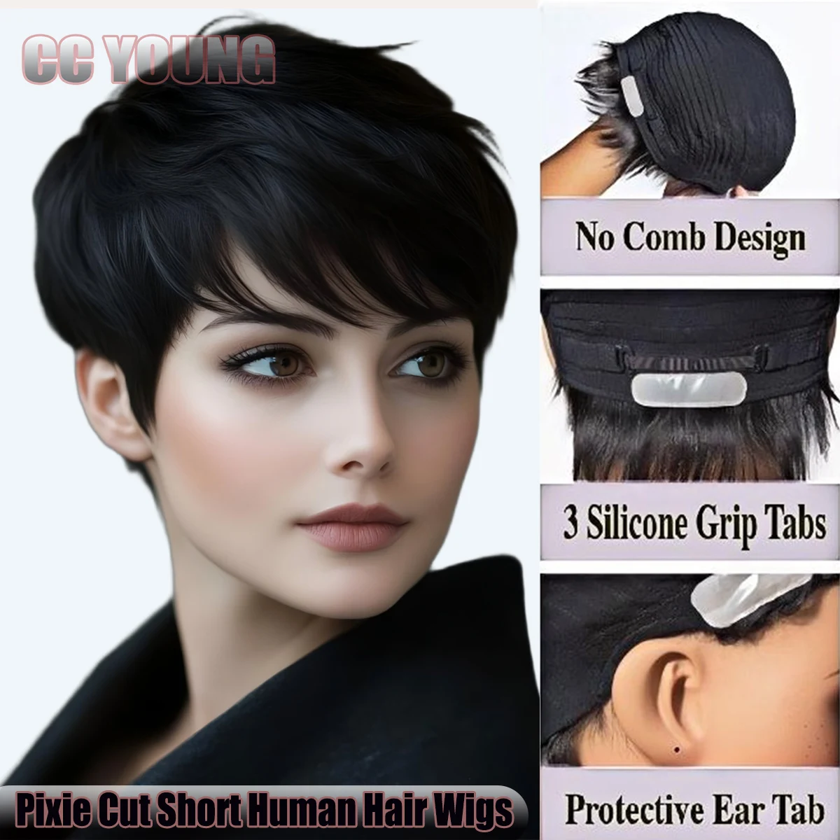 Ультракомфортные короткие парики с стрижкой пикси, настоящие человеческие волосы Remy, бесклеевые парики, ультрамягкие хлопковые шапочки, безопасные парики для проблем
Ультракомфортные короткие парики с стрижкой пикси, настоящие человеческие волосы Remy, бесклеевые парики, ультрамягкие хлопковые шапочки, безопасные парики для проблем