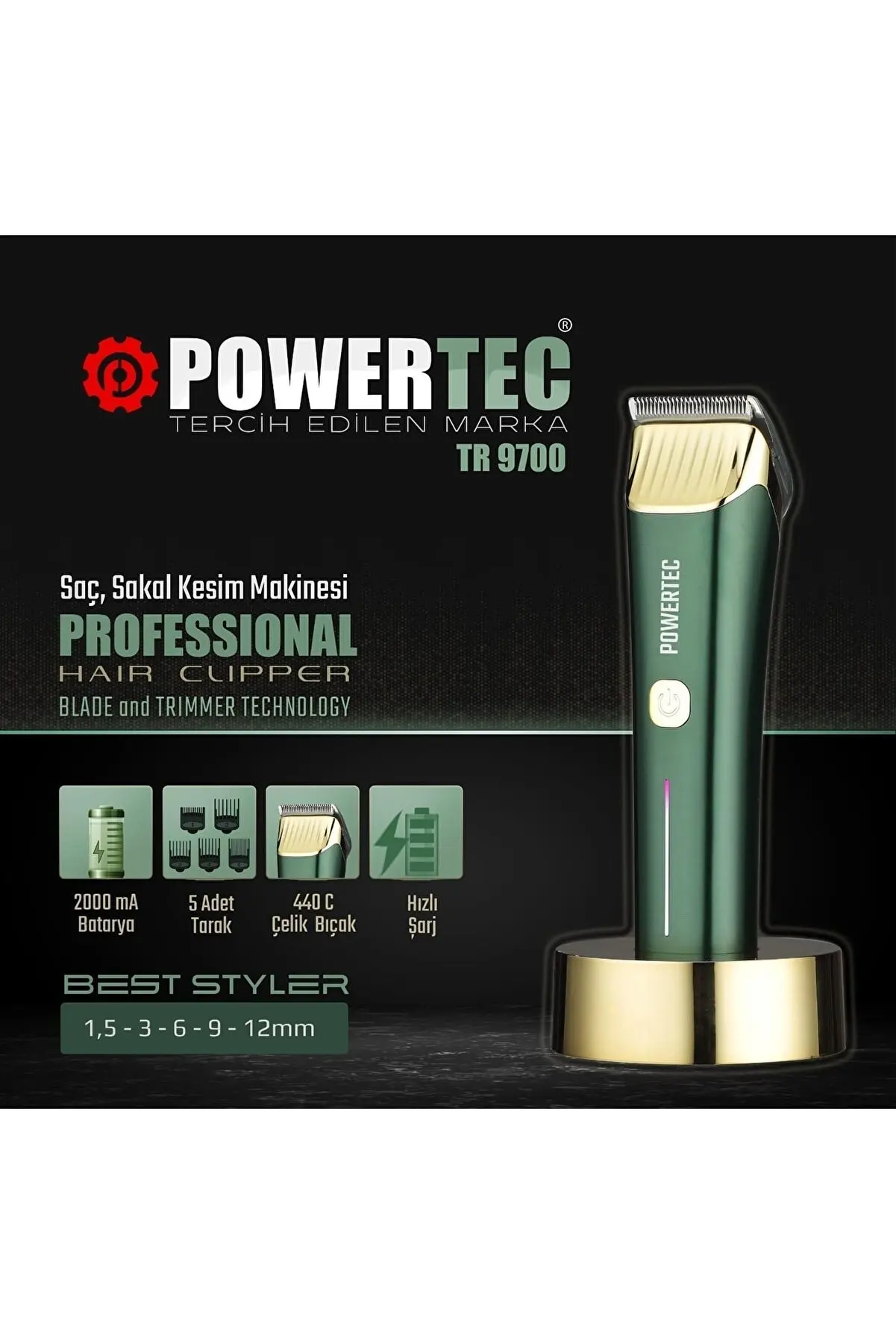 PowertecTr-9700 Hair Beard Trimmer beard shaver body hair shaver neck-beard clipper and drawing machine for hair styling
PowertecTr-9700 Hair Beard Trimmer beard shaver body hair shaver neck-beard clipper and drawing machine for hair styling