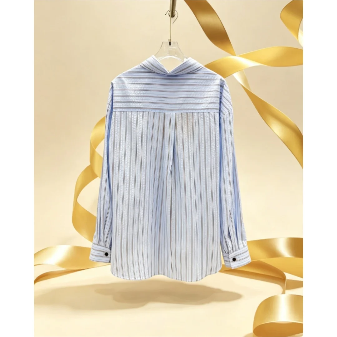 Summer New Style Women's Fashionable Button-down Letter-printed Striped Blouse
Summer New Style Women's Fashionable Button-down Letter-printed Striped Blouse