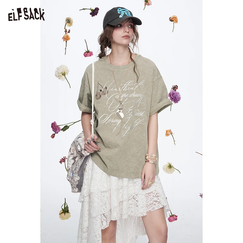 ELFSACK 2025 Spring New Arrivals Y2K Letter Printed Diamond Short Sleeve Cotton T-shirt Women Loose Casual Retro Tops
ELFSACK 2025 Spring New Arrivals Y2K Letter Printed Diamond Short Sleeve Cotton T-shirt Women Loose Casual Retro Tops