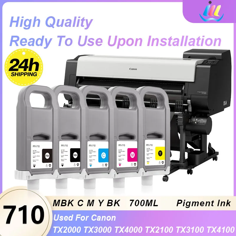 JMDD PFI 710 PFI-710 Ink Cartridge for Canon TX2000 TX3000 TX4000 Dye/Pigment Ink with Chip Compatible with TX Series Printers
JMDD PFI 710 PFI-710 Ink Cartridge for Canon TX2000 TX3000 TX4000 Dye/Pigment Ink with Chip Compatible with TX Series Printers