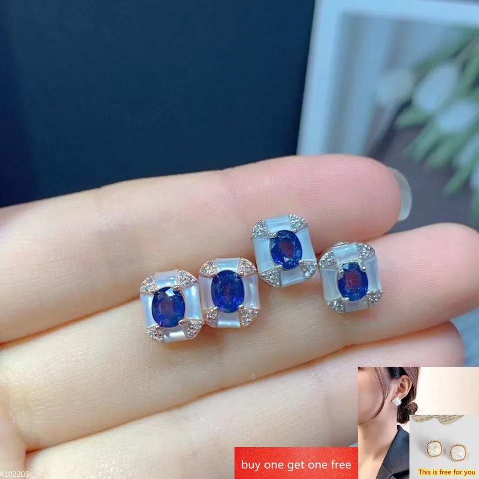 100% 925 Sterling Silver Natural Sapphire Stud Earrings for Girls Gemstone Wedding Engagement Birthday Gift Party Marry New
100% 925 Sterling Silver Natural Sapphire Stud Earrings for Girls Gemstone Wedding Engagement Birthday Gift Party Marry New