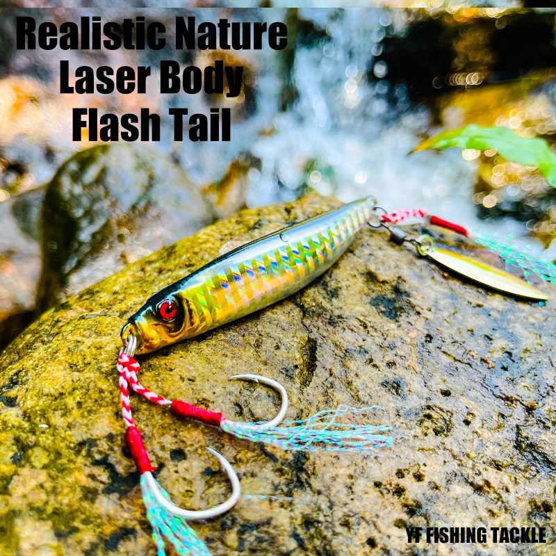 FLASH TAIL JIG 40g JIGGING LURE LASE BODY REFLECTIVE HOLOGRAPHIC SURFACE SHARP HOOK SHORE & BOAT FISHING BAIT SINKING METAL JIG
FLASH TAIL JIG 40g JIGGING LURE LASE BODY REFLECTIVE HOLOGRAPHIC SURFACE SHARP HOOK SHORE & BOAT FISHING BAIT SINKING METAL JIG