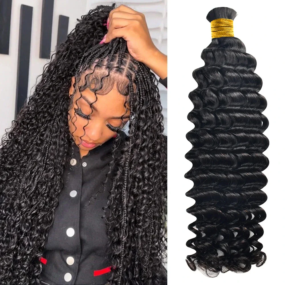 100% Human Hair Braid Styles Deep Wave Braid Human Hair Braiding Hair For Boho Braids 1/2/3 For Women Bulk Hair Wet and Wavy
100% Human Hair Braid Styles Deep Wave Braid Human Hair Braiding Hair For Boho Braids 1/2/3 For Women Bulk Hair Wet and Wavy