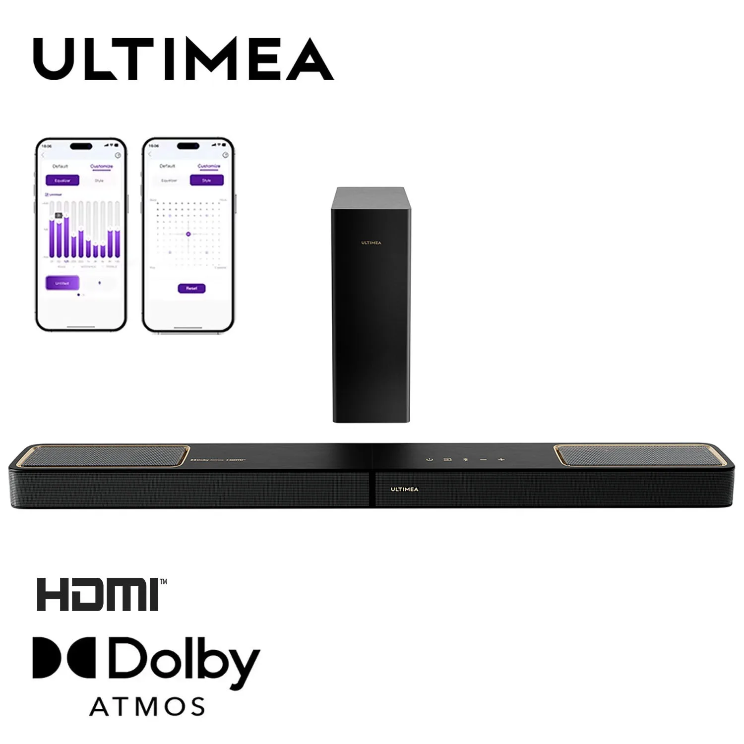 ULTIMEA 3.1.2ch Sound Bar with Dolby Atmos, Surround Sound System for TV with 5.25 inch Subwoofer, Sound Bar for Smart TV
ULTIMEA 3.1.2ch Sound Bar with Dolby Atmos, Surround Sound System for TV with 5.25 inch Subwoofer, Sound Bar for Smart TV