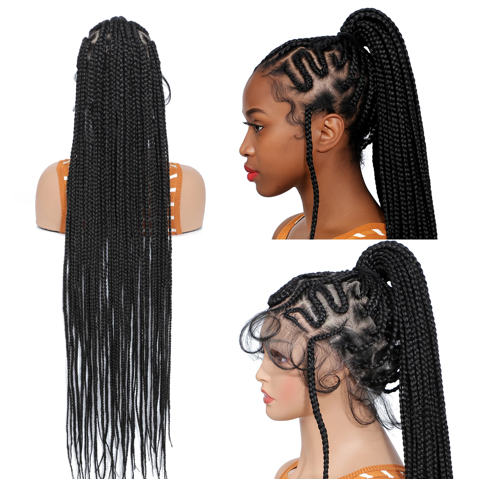 Синтетический полный кружевной парик без узлов, плетеный парик в африканском стиле, плетеные парики для чернокожих женщин, плетеные парики 36 дюймов с волосами ребенка 
Синтетический полный кружевной парик без узлов, плетеный парик в африканском стиле, плетеные парики для чернокожих женщин, плетеные парики 36 дюймов с волосами ребенка